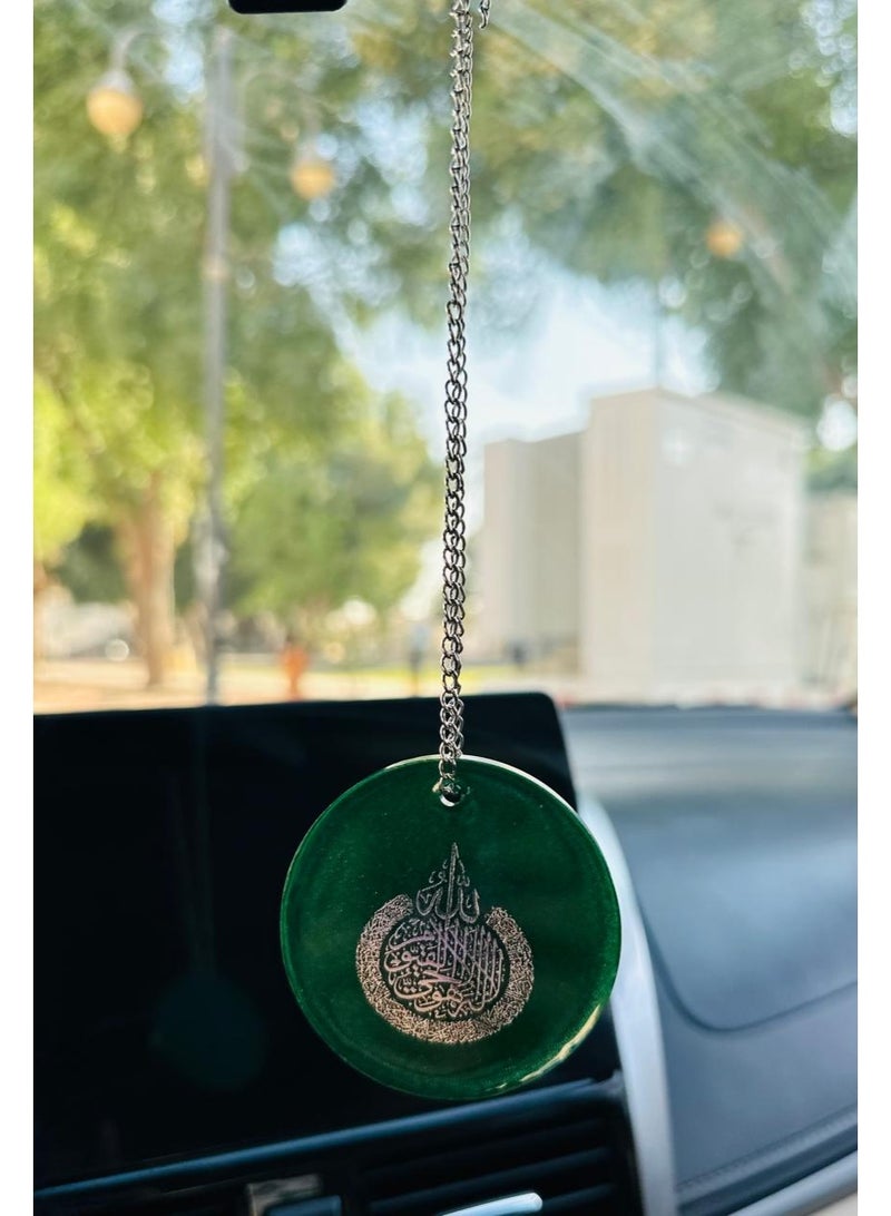Elegant car hanging ornament crafted from premium resin – a stylish decorative accessory for the car rearview mirror.