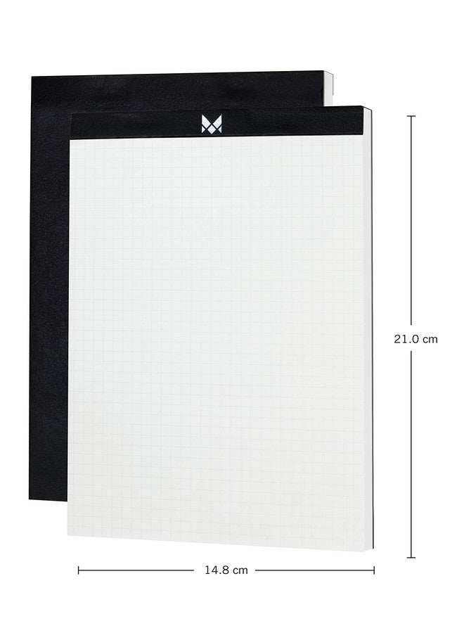 MENORAH - A5 Office Note Pad, Memo Book|Pack of 2 |50 Sheets/100 pages - Tear Off Squared/Squared pages |100Gsm|Legal Writing Pad -Notebook Notepad For Writing - For Office, Home, School. - Image 2
