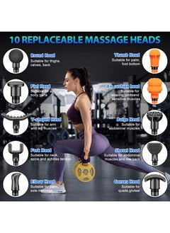 Massage Gun, Deep Tissue Back Massager for Athletes with 10 Massage Heads, Electric Muscle Percussion Massager for Any Pain Relief, Mothers Day Gifts from Mom, Carbon - pzsku/Z06A3BE1DACDBBAE4D4DAZ/45/_/1715471389/1a7d78fd-8cbb-477b-947d-8aa4660ef517