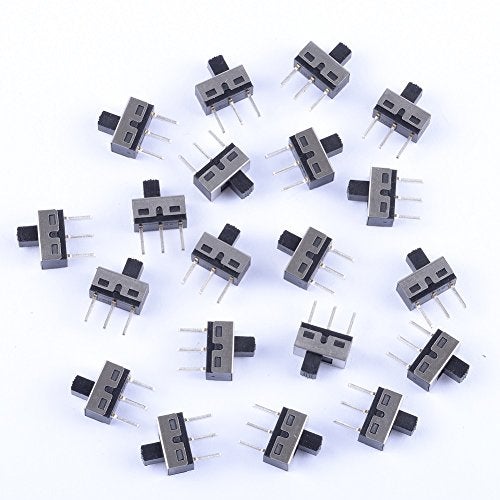 Cylewet 20Pcs 5mm High Knob Vertical Slide Switch 3 Pin 2 Position 1P2T SPDT Panel (Pack of 20) CYT1107 - Image 2