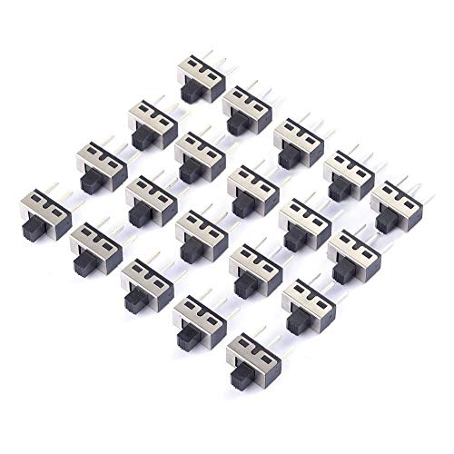 Cylewet 20Pcs 5mm High Knob Vertical Slide Switch 3 Pin 2 Position 1P2T SPDT Panel (Pack of 20) CYT1107 - Image 1