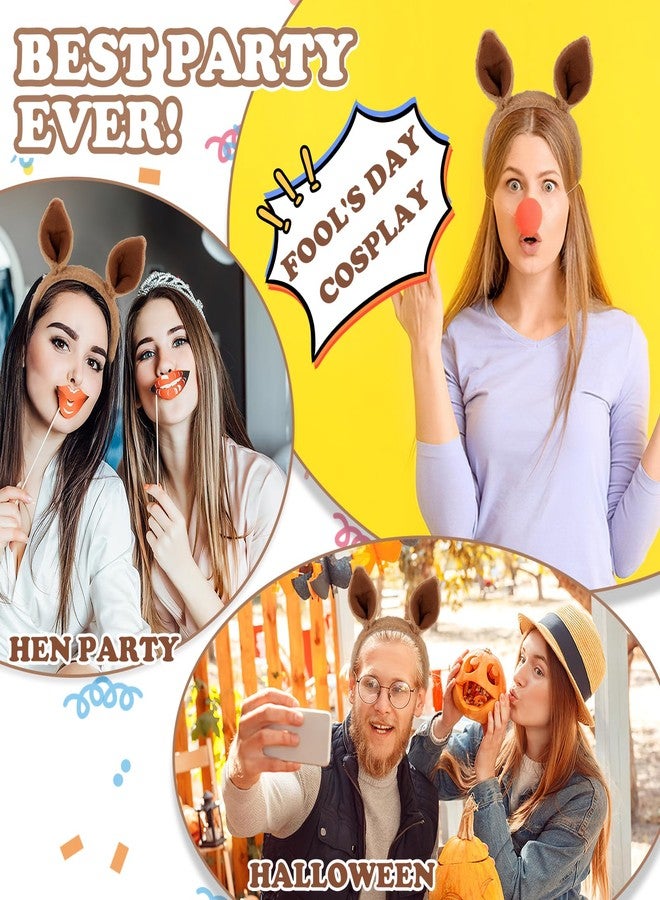 Sibba Kangaroo Headband Cute Hat Ears Headbands Animal Caps Makeup Hairband Costumes Hair Accessorie Fit Women, Party, Washing Face, Spa, Gifts, Cosplay (Brown) - Image 3