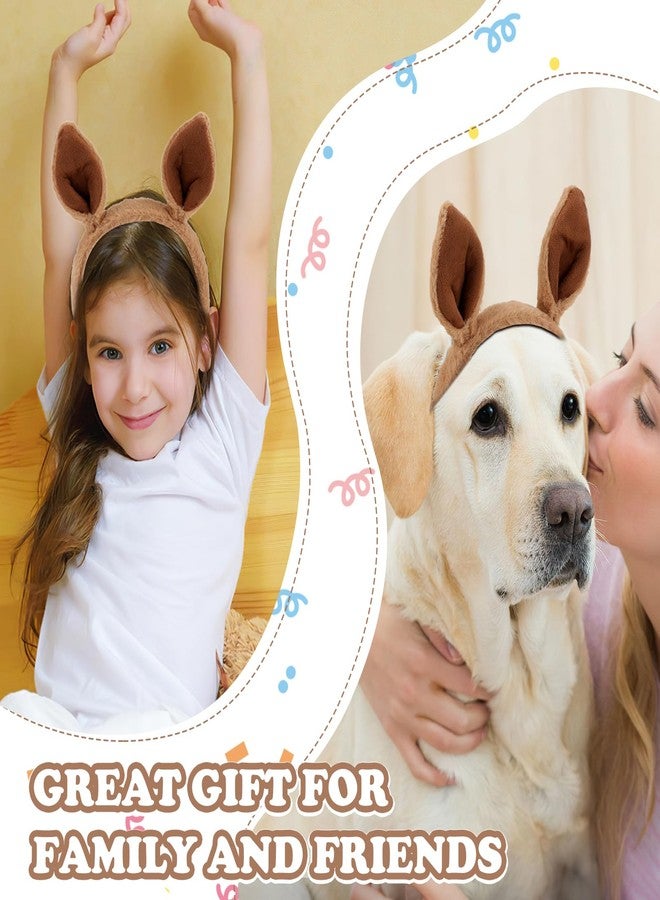 Sibba Kangaroo Headband Cute Hat Ears Headbands Animal Caps Makeup Hairband Costumes Hair Accessorie Fit Women, Party, Washing Face, Spa, Gifts, Cosplay (Brown) - Image 4