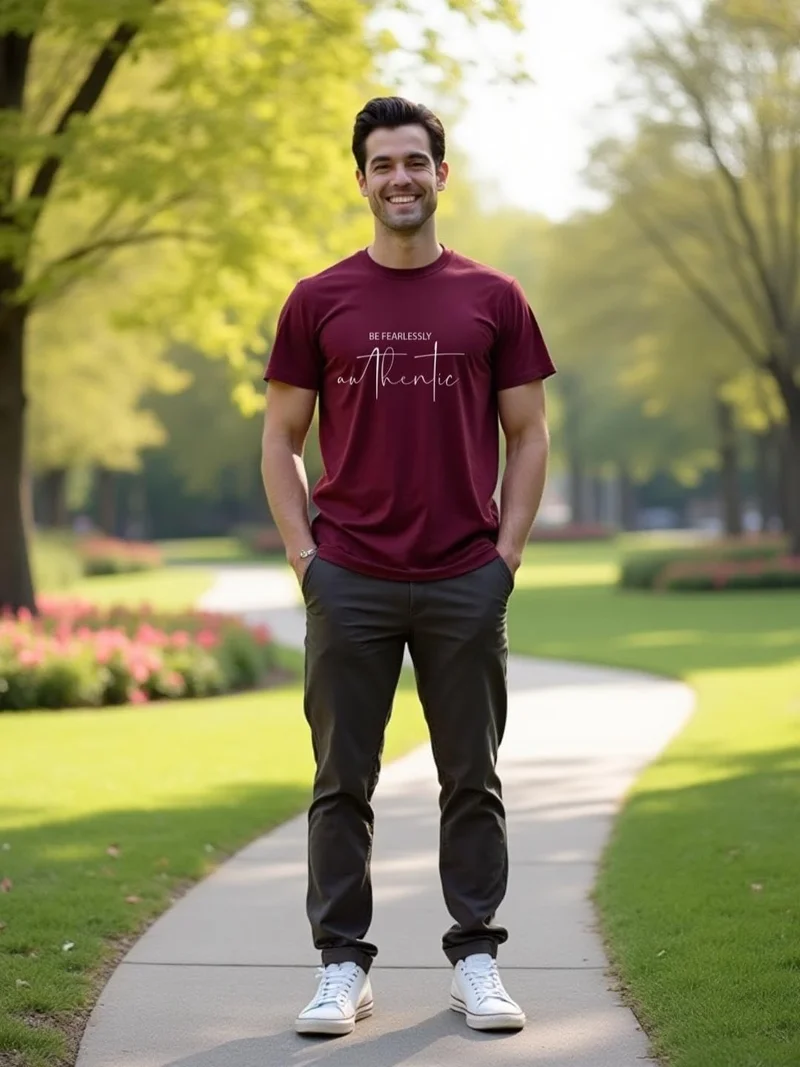 NOBERO  Men's Maroon Cotton Regular Fit T-Shirt for Men | Best Price UAE