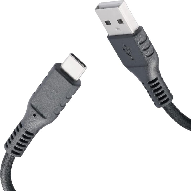 Celly, Cable with USB and USB-C Connectors Black Label Line, PVC Cable with Quick Charge, Cable 2 Meters Length, Up to 3A Output Power, Black - Image 1