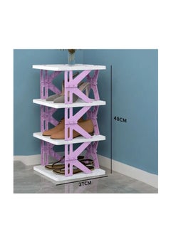 Reko Shoes Rack, 3 layer Plastic Economical Foldable Shoes Rack, Easy Assembled Shoes Storage Shelf  - Image 5