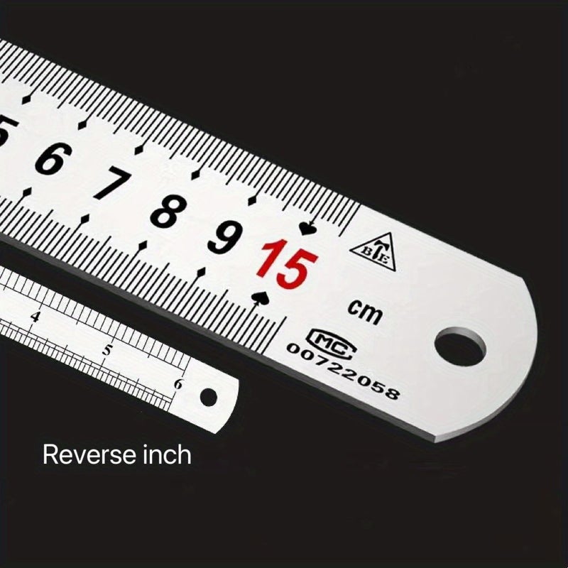 High Quality Thickened Dual Sided Straight Ruler Chinese And English Inches 500mm 19.69inch Factory Direct - Image 3