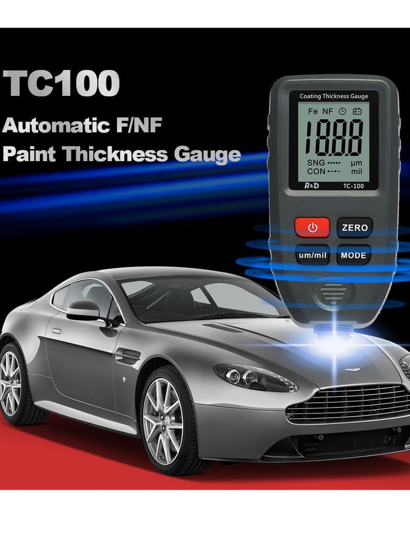 R&D TC100 Car Paint Coating Thickness Gauge Meter Handheld 0-1300um for Both Steel and Aluminum Base Metal,Check The Car’s Original Coating Auto Car Paint Meter - Image 5