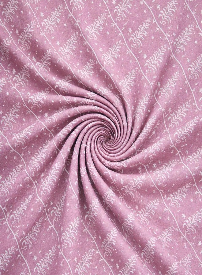 Skyla Bedsheet for Double Bed| King Size 400 TC Cotton| 108 * 108 Inch Bedsheet|King Size Bedsheet with 2 Pillow Covers(Pink Ferm) - Image 3
