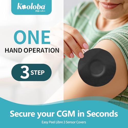 Kooloba 20pcs Adhesive Patches for Libre 3 Plus WaterproofSensor Covers for CGMPreCut Backing with EasyPeel Tab for 1014 DaysFull Cover No Glue in Center - Image 5