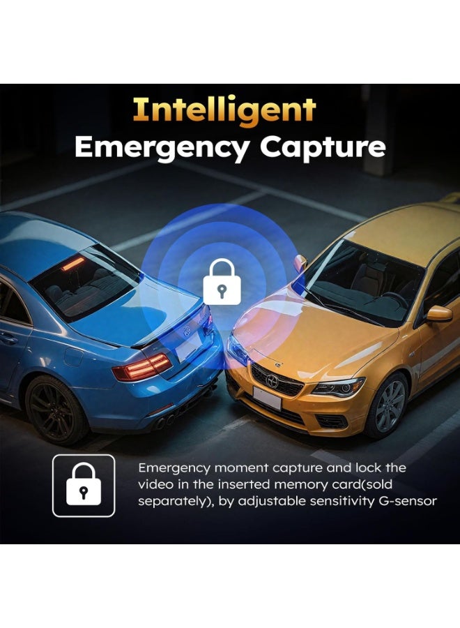 M.A&F's Car Mirror Dash Cam,Front and Rear View Mirror Camera,Backup Camera for Cars with 1080P FHD Full Touch Screen,Reverse Camera with Loop Recording Streaming Media 170°Wide Angle Parking Assistance - Image 4