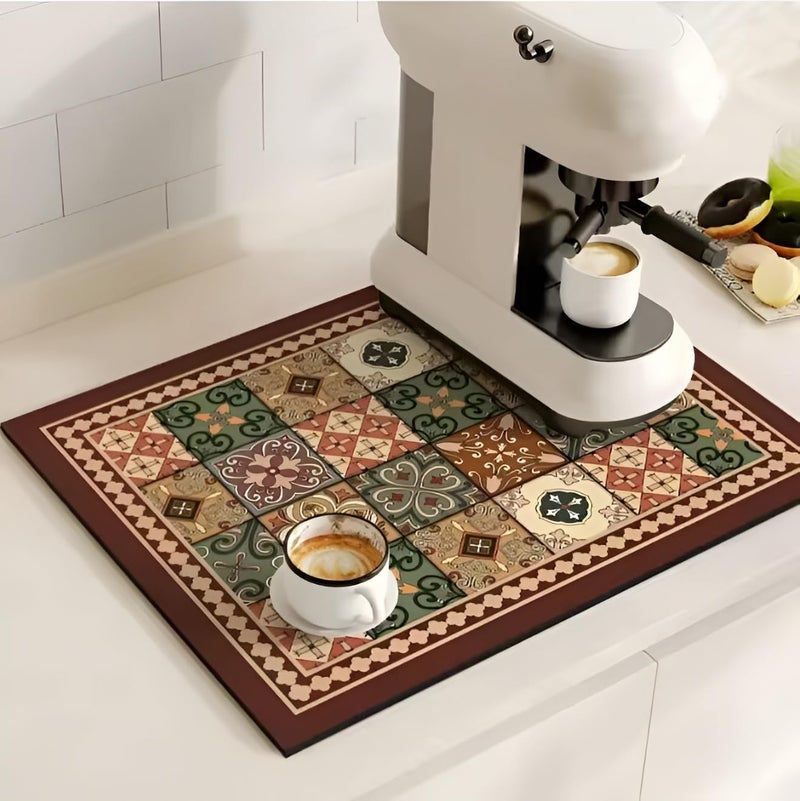 Arviz Dish Drying Mat for Kitchen Counter, Water Absorbent mat Drying mat for Kitchen Utensils, Placemat for Dish Drying with Non-Slip Rubber Backed, Counter Top Drain Sink Mat for Kitchen & Home - Image 4