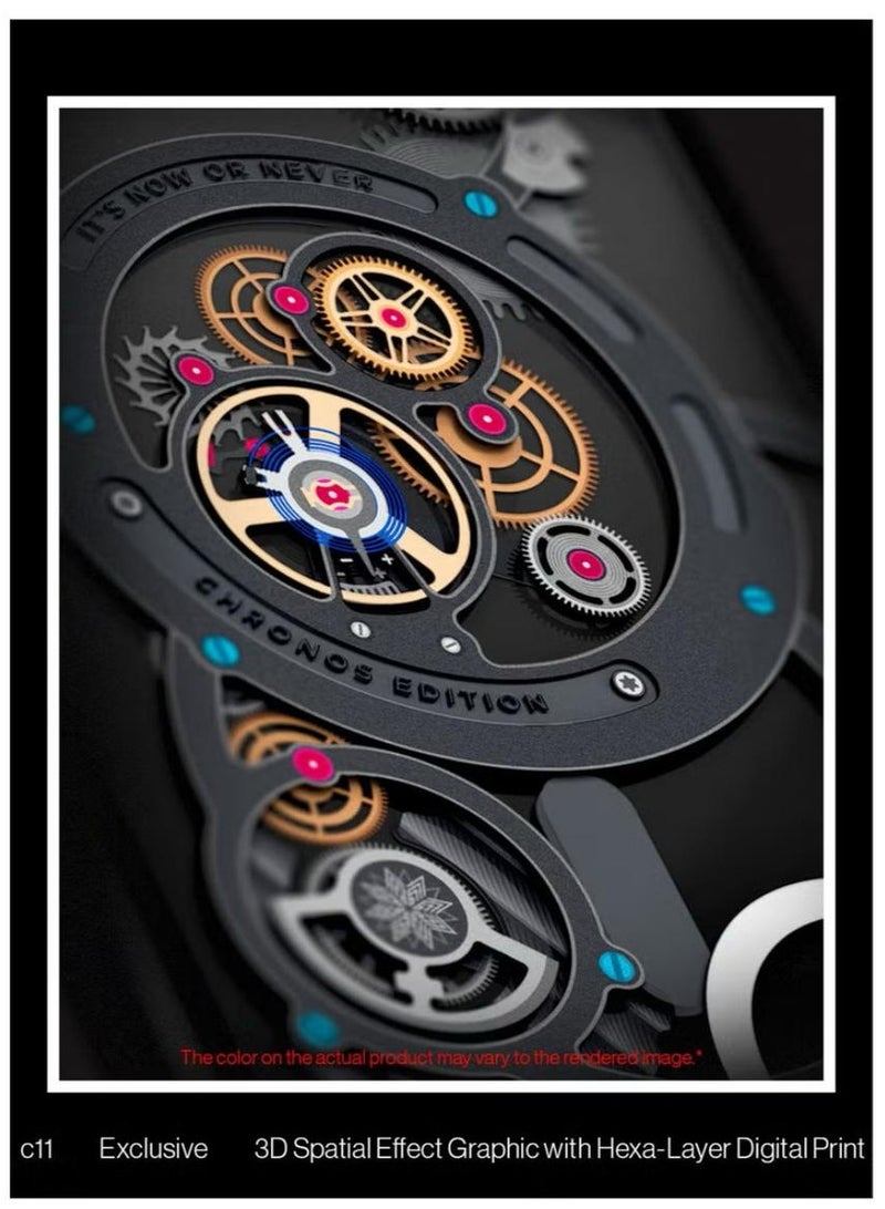 Spigen Ultra Hybrid T MagFit for iPhone 16 Pro MAX Case Cover [Camera Control Button Cover] with MagSafe [3D Spatial Effect with Hexa-Layer Print] - C11 Chronos - Image 3