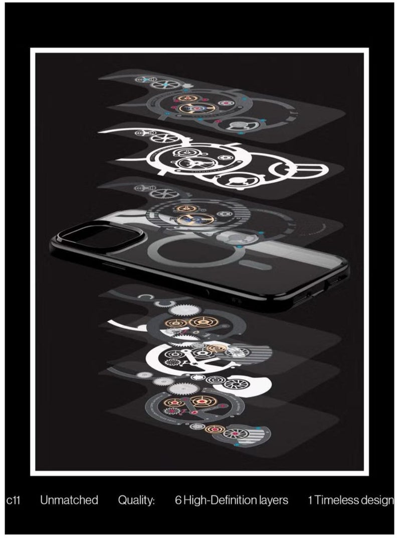 Spigen Ultra Hybrid T MagFit for iPhone 16 Pro MAX Case Cover [Camera Control Button Cover] with MagSafe [3D Spatial Effect with Hexa-Layer Print] - C11 Chronos - Image 4