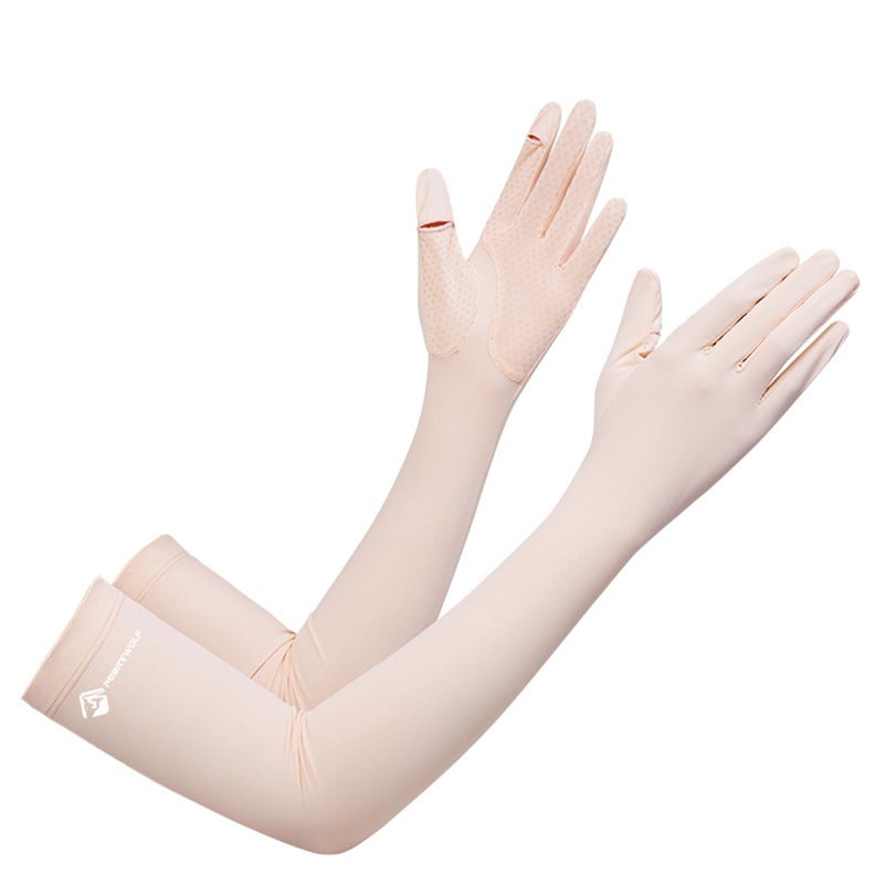 XuoAz Summer-UV-Sun-Protection Gloves Long Driving-Gloves Sunblock Non Slip Full Finger Outdoor Arm Gloves for Women Cycling - Image 5
