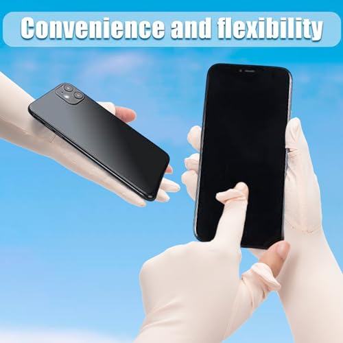 XuoAz Summer-UV-Sun-Protection Gloves Long Driving-Gloves Sunblock Non Slip Full Finger Outdoor Arm Gloves for Women Cycling - Image 2