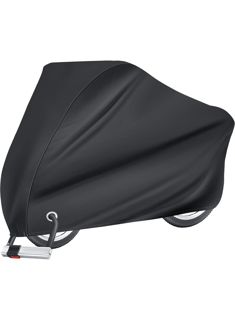 Puroma Bike Cover for 1 bike, Outdoor Waterproof Bicycle Covers Rain Sun UV Dust Wind Proof with Lock Hole for Mountain Road Electric Bike (Basic Black) - Image 1