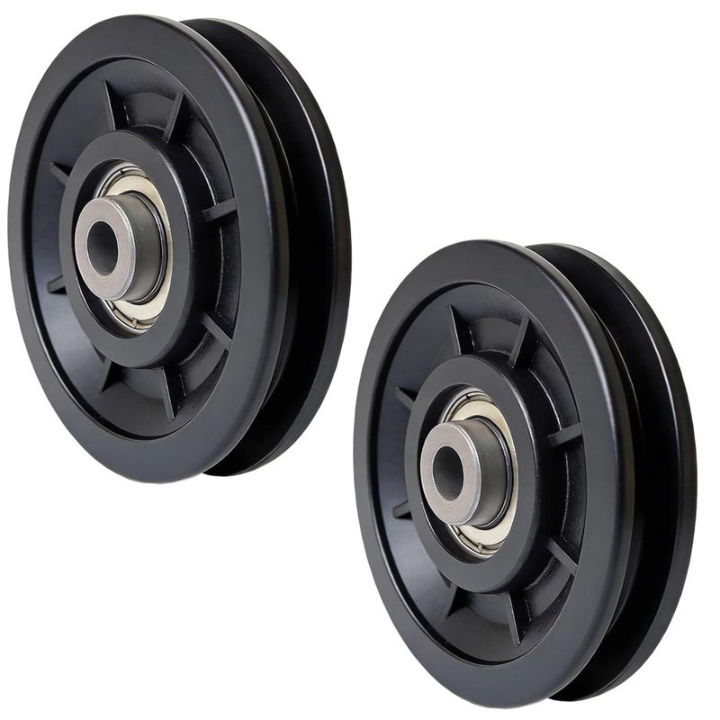 Gym Machine Pulley Wheel 90mm Iron Core Wearproof Nylon Bearing for Cable Machine Part Replacement Home Gym Smith Machine Attachment - Image 1
