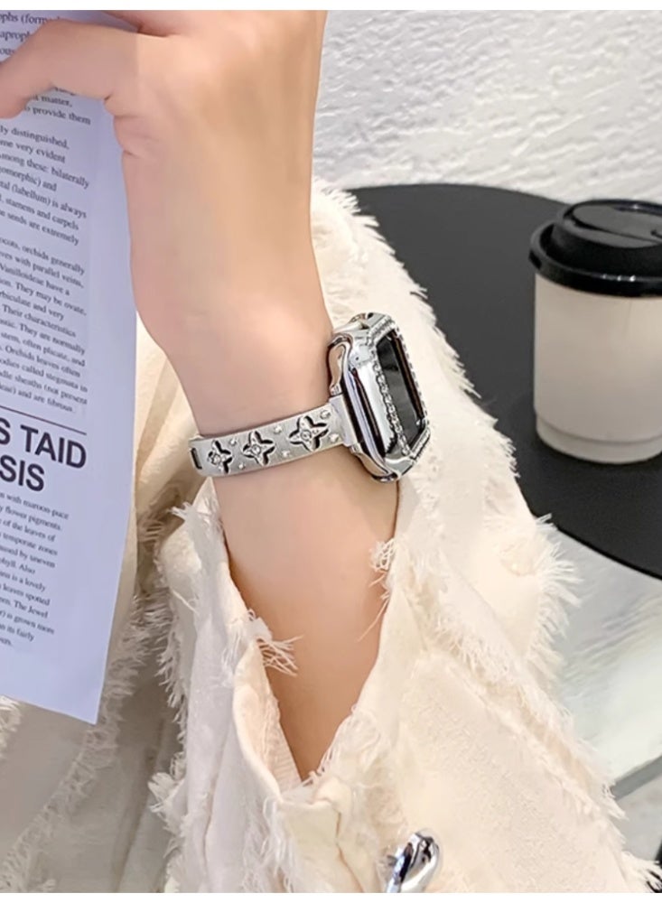 Watch Strap Advanced Metal Replacement Strap Bracelet Silvery For iwatch 7、8、9 (41mm) - Image 4