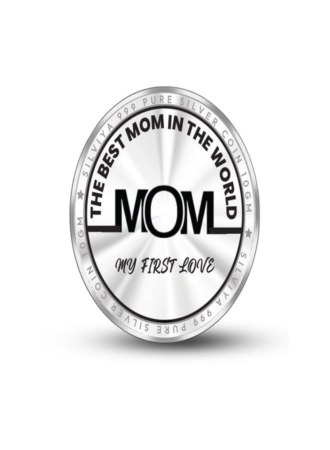 Silviya BIS Hallmarked "Happy Mother's Day" 999 Pure Silver Coin (10 Gram) - Round Shape - With Certificate of Authenticity - Unique and Memorable Gift for Mom - Mother - Mother-in-Law - Image 3