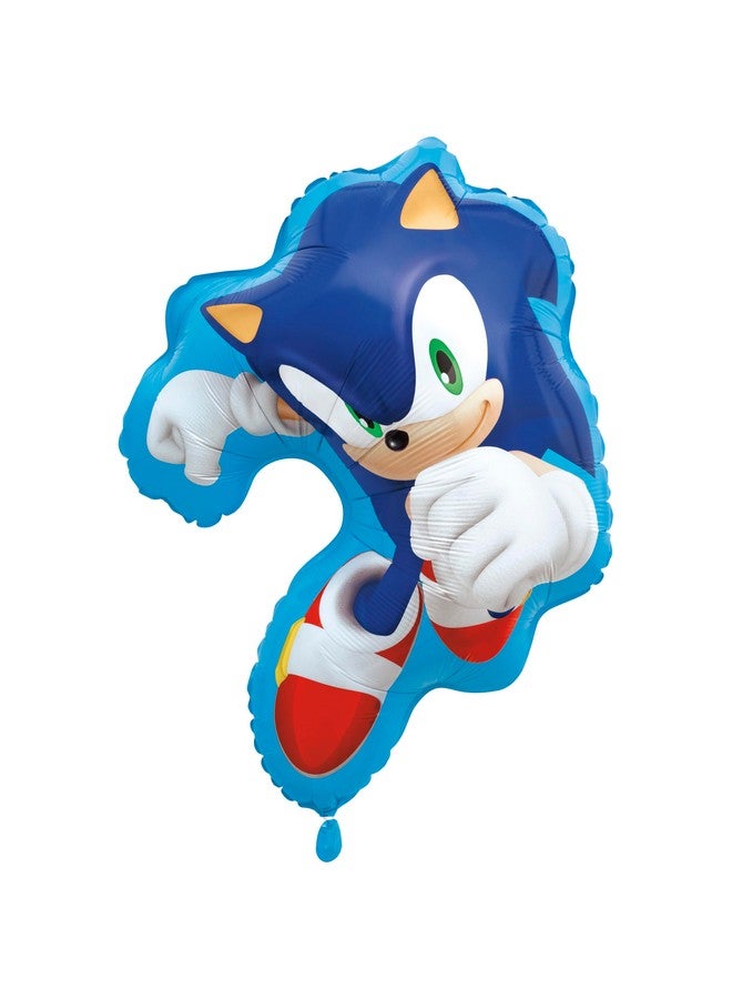 Unique Sonic The Hedgehog Foil Balloons Set of 2 | Multicolor With Sticker | Birthday Party Decorations | Officially Licensed - Image 3