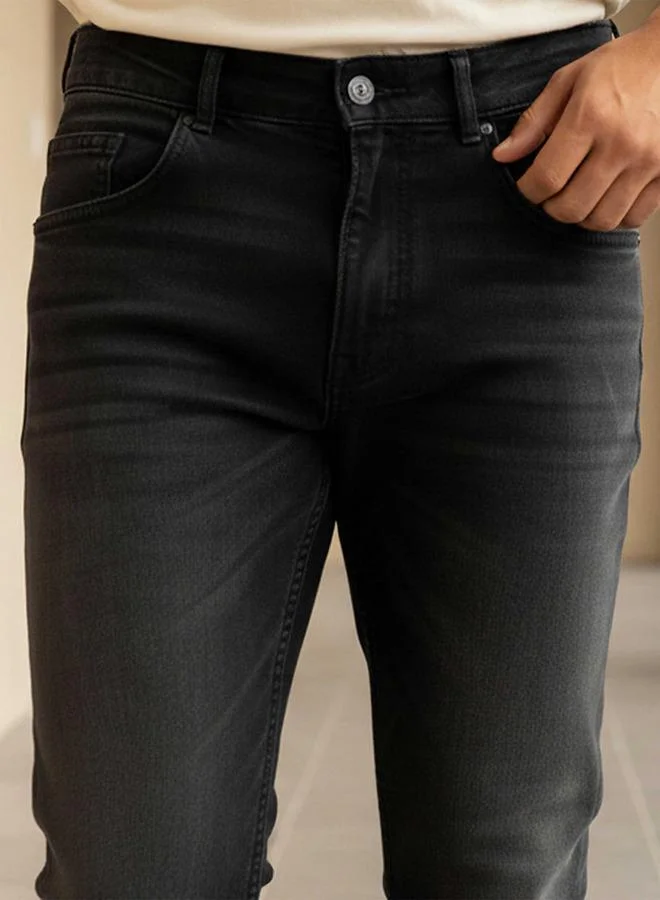 Splash FAV BLACK Men Straight Fit Mid Rise Jeans for Men | Best Price UAE