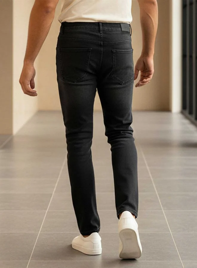 Splash FAV BLACK Men Straight Fit Mid Rise Jeans for Men | Best Price UAE