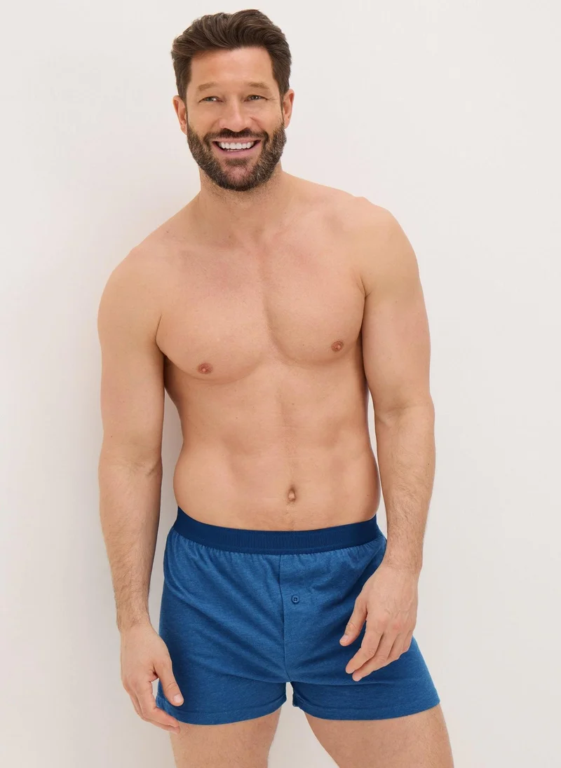 Matalan 5 Pack Blue Loose Fit Boxers