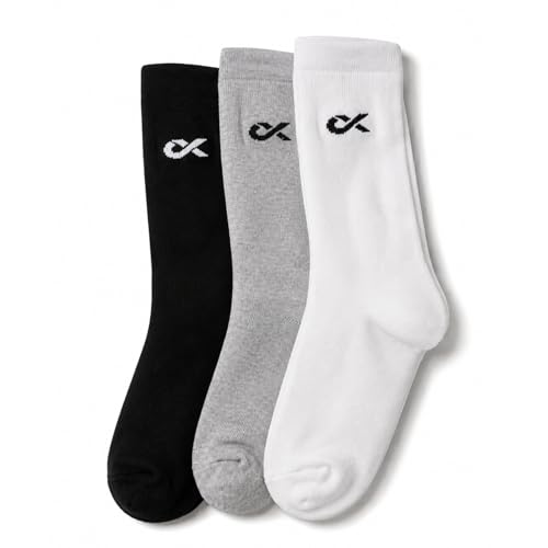 XJARVIS® TEXAS Men’s Formal Crew Socks for Office, Business, School, Uniform & Work Use | Cotton Rich, Odour-Free, Breathable Calf-Length Socks for Men |Pack of 3 – Black, White, Grey - Image 2