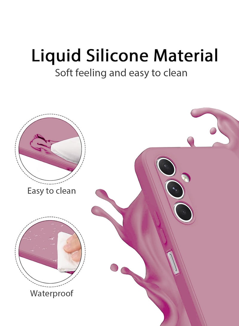 Wtech Soft Liquid Silicone Case Cover For Samsung Galaxy A25 5G 2023 Pink - Image 3
