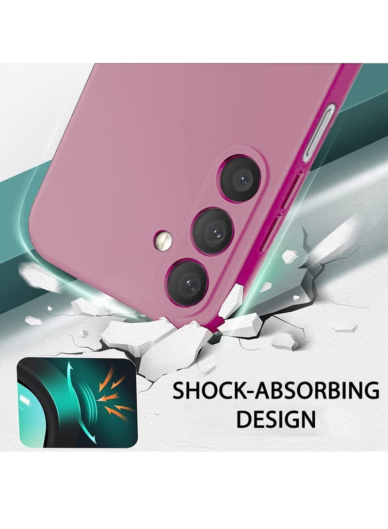 Wtech Soft Liquid Silicone Case Cover For Samsung Galaxy A25 5G 2023 Pink - Image 4