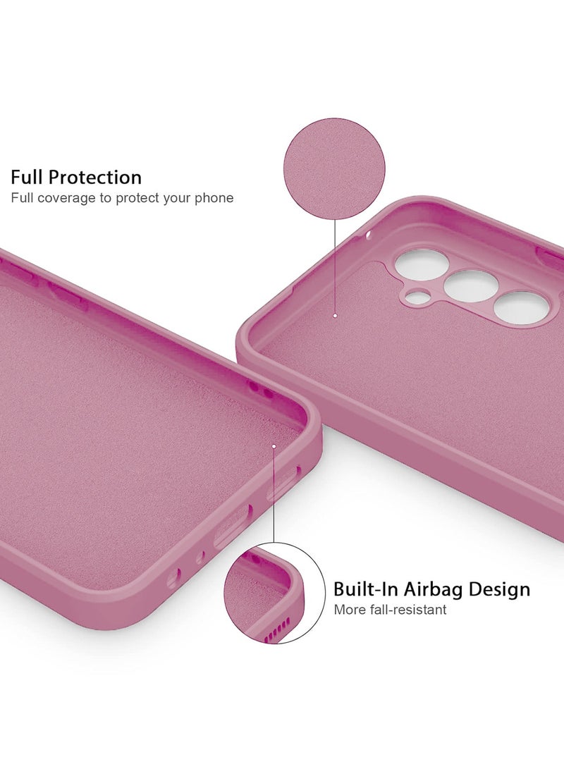 Wtech Soft Liquid Silicone Case Cover For Samsung Galaxy A25 5G 2023 Pink - Image 2