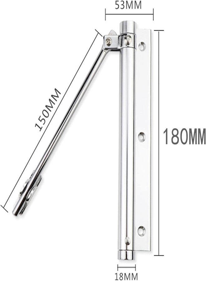 Defflo Automatic Door Closer, Zinc Alloy Automatic Safety Spring Door Closer for Home & Office Interior Safety Door Stopper Quiet Closer for Wooden Door, Metal Door, Security Door-Black - Image 2