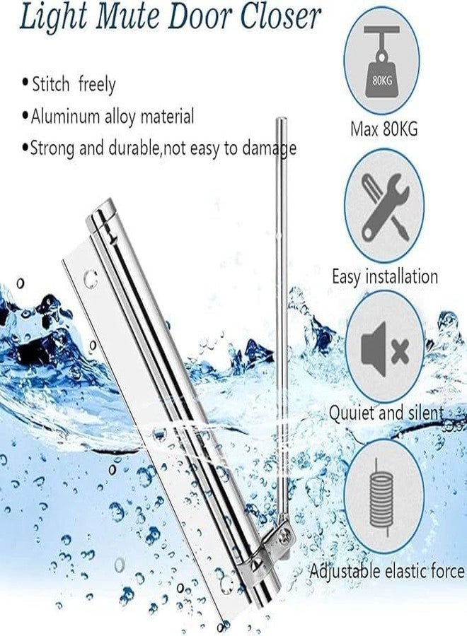 Defflo Automatic Door Closer, Zinc Alloy Automatic Safety Spring Door Closer for Home & Office Interior Safety Door Stopper Quiet Closer for Wooden Door, Metal Door, Security Door-Black - Image 5
