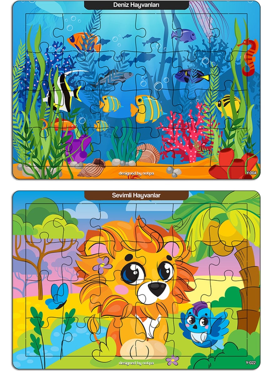 KutuTR Notpa Educational and Tutorial Wooden Colorful Puzzle Set of 4 for Children 2  - Image 3