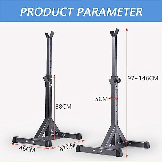rayihni X Squat Rack Bench Press Men'S Fitness Barbell Rack Multifunctional Shelf Adjustable Bracket Home Indoor Gym Strength Training Stand Squat Rack Weight Lifting - Image 4