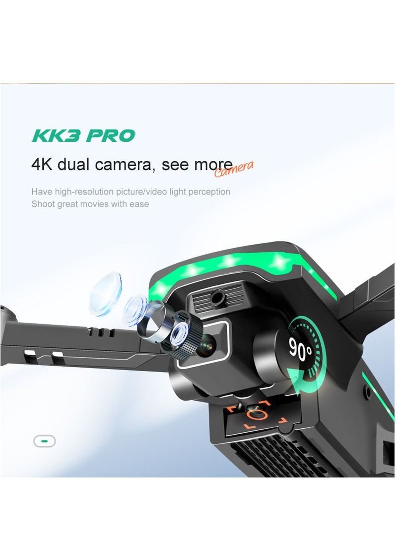 Mi VAZA - KK3 Pro Mini Drone Toys HD Dual Camera WIFI FPV Obstacle Avoidance Remote Quadcopter Foldable Rc Dron With 2 Battery for Kids Toys Hobbies for Beginners Not Professional Drone - Image 1