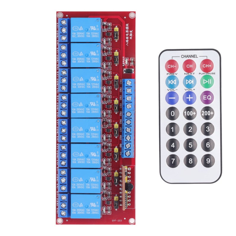 سونجلي لوحة استقبال مرحل 8 اتجاهات 10A AC250V DC30V للتحكم عن بعد اللاسلكي - وحدة PCB متينة تصل إلى 100000 مرة للمنازل والمصانع والمكاتب - Image 1