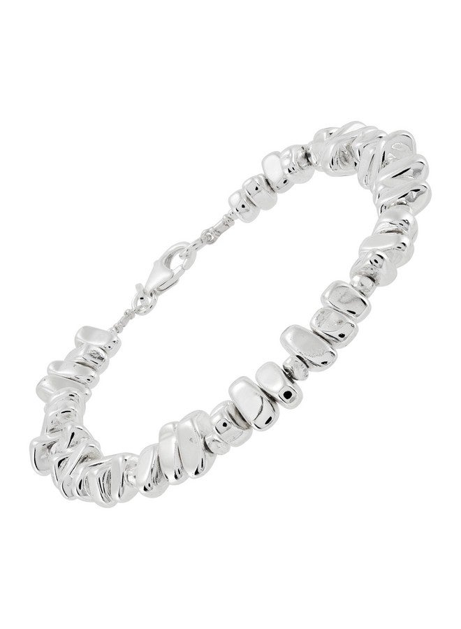 Silpada 'Collected Beauty' Sterling Silver Hematite Bead Bracelet. 7.5" - Image 1