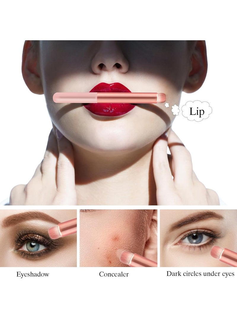 Generic Lip Brush Lip Smudge Brushes Lipstick Brush with Tubes 3PCS Lip Gloss Applicator Wands Lip Brushes Multi-purpose Lip Makeup Brush Eyeshadow Brush Concealer Brush Lip Gloss Wands Applicator Tool Kits  - Image 2