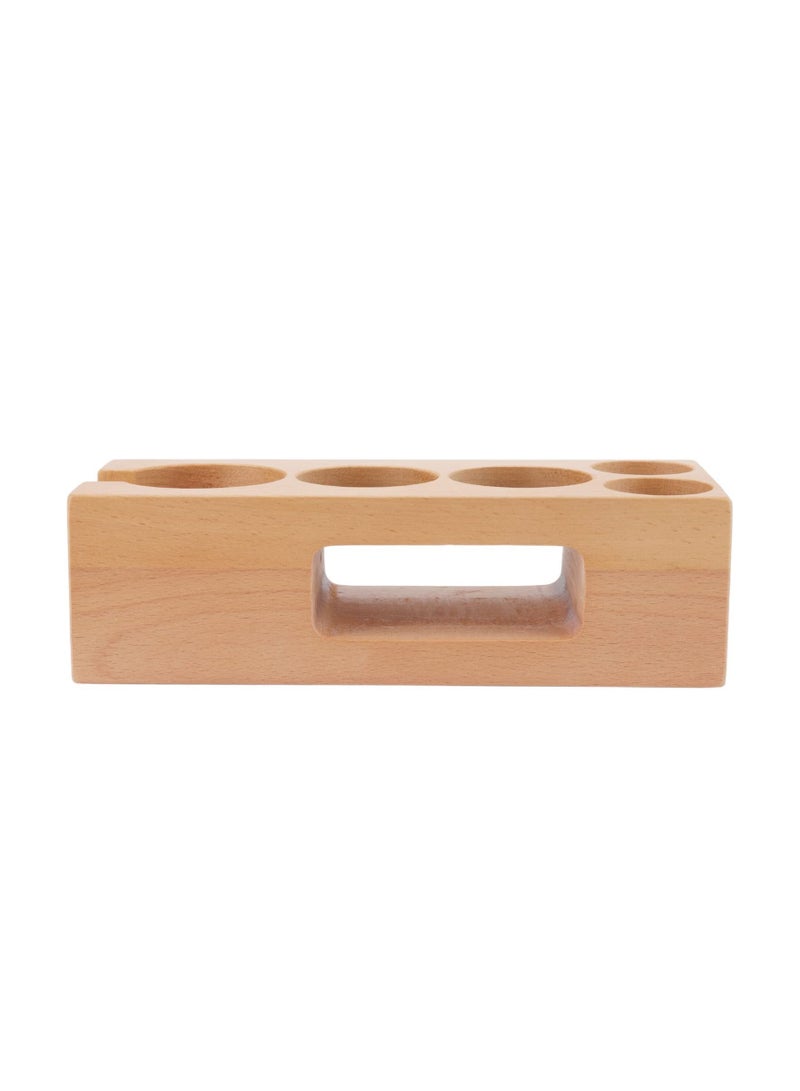 NIBEMINENT SYOSI Wooden Coffee Tamper Holder, Espresso Non-Slip Tamping Station for Cafe Home (S)  - Image 5