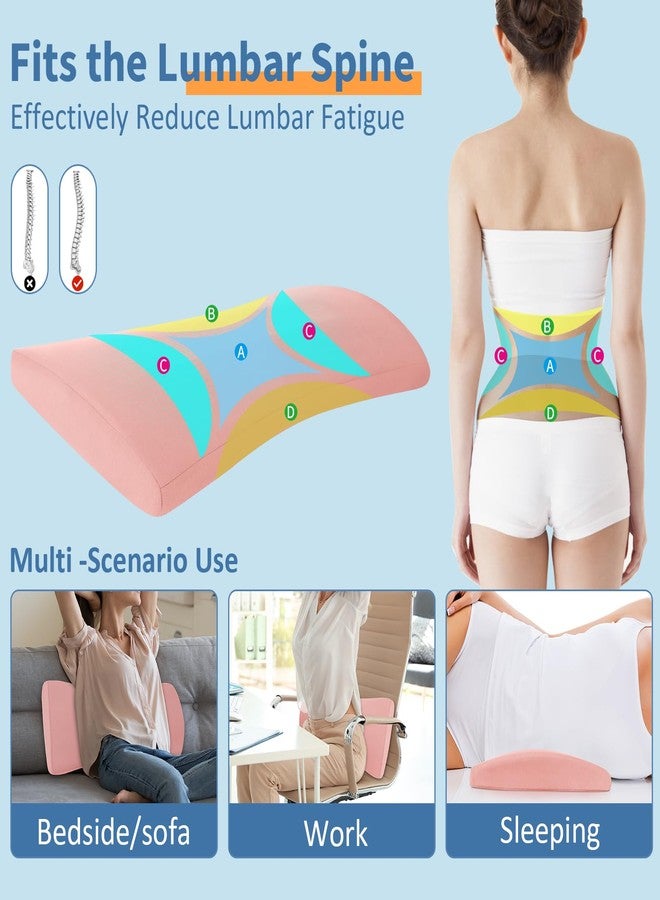 vamorry Lumbar Support Pillow for Bed Relief Back Pain: Lower Back Pillow for Sleeping - Memory Foam Waist Pillow - Back Wedge Bolster Pillow for Side, Back&Stomach Sleepers - Bed Rest Pillow for Car, Sofa - Image 3
