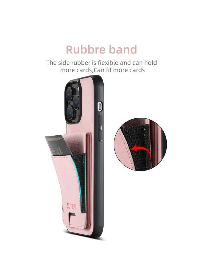 Suteni Case For iPhone 16 Plus H03 Litchi Leather Card Bag Stand Back Phone Case - Image 4