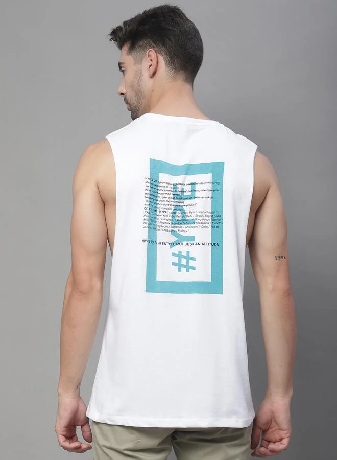 تايك تو تيشيرت رجالي أبيض بطبعة جرافيك من دور