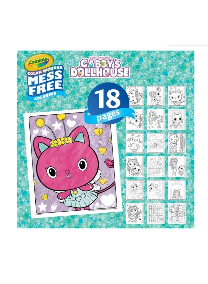 Crayola Color Wonder Mess Free Gabby's Dollhouse Coloring Set | easy storage and portability with the kit packed in a handy, folder-style packaging, perfeCountfor on-the-go coloring | Ideal for kids aged 3 and up, this set makes a standout gift for both boys and girls - Image 2