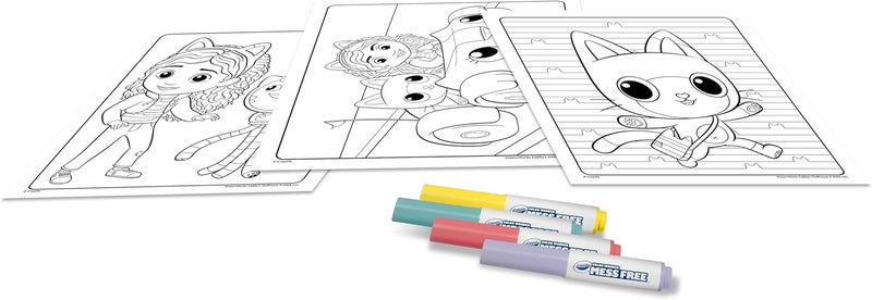 Crayola Color Wonder Mess Free Coloring Set Gabby's Dollhouse Theme with 18 Pages and 4 Non-Staining Markers - Image 4