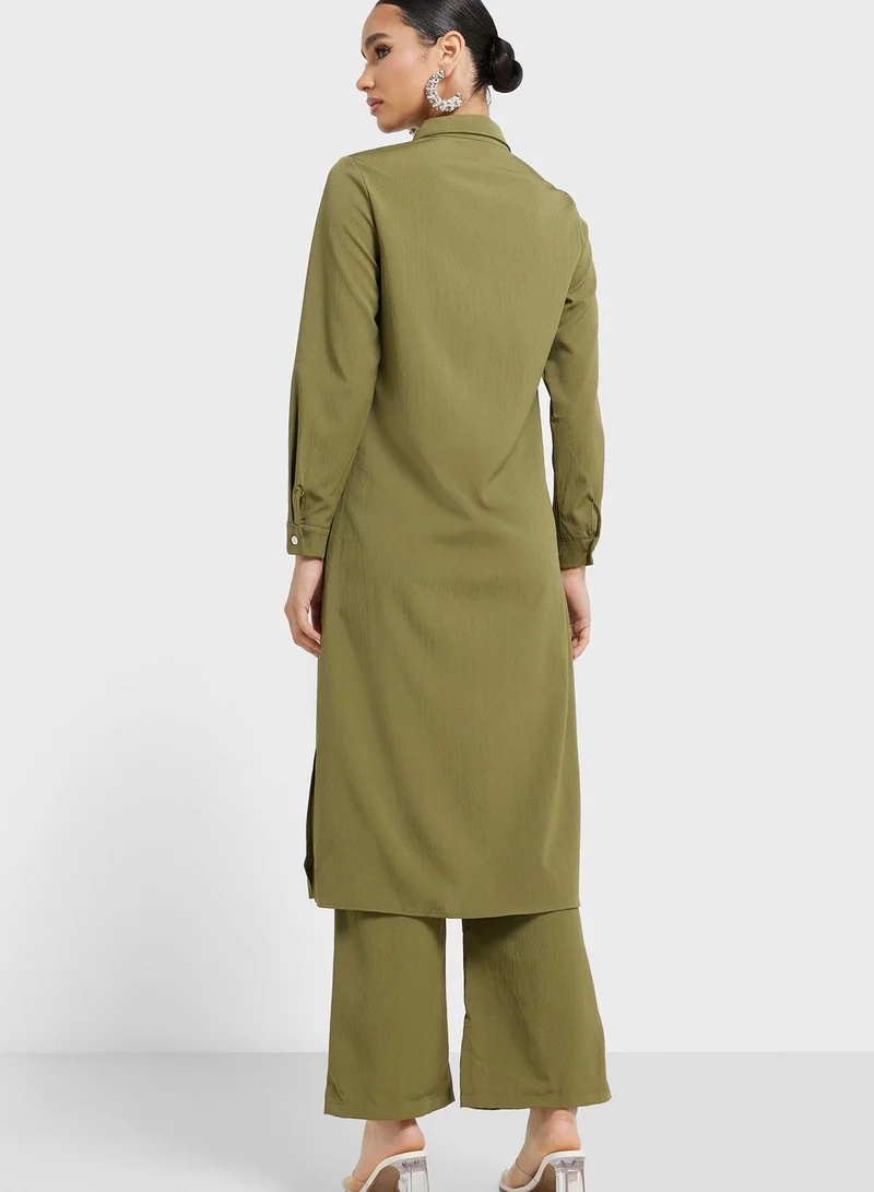 Khizana Longline Shirt And Pant Set