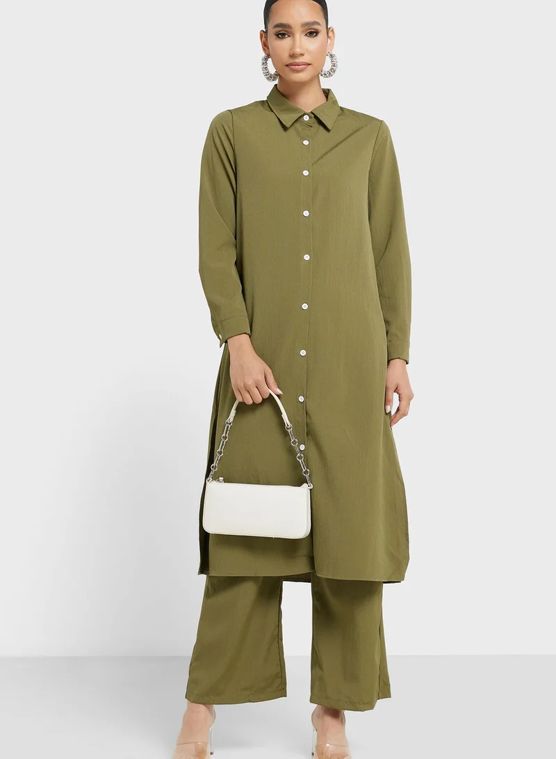 Khizana Longline Shirt And Pant Set