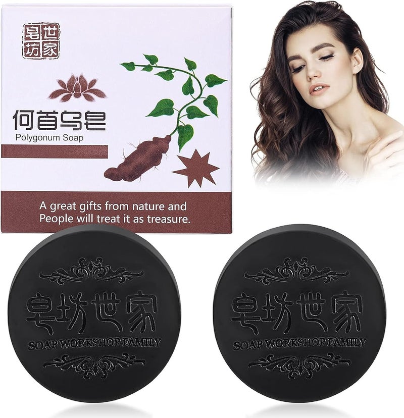 HANI PO Popular Polygonum Hair Soap He Shou Wu 1 bar 100g  chinese soap  pack of 1 - Image 1