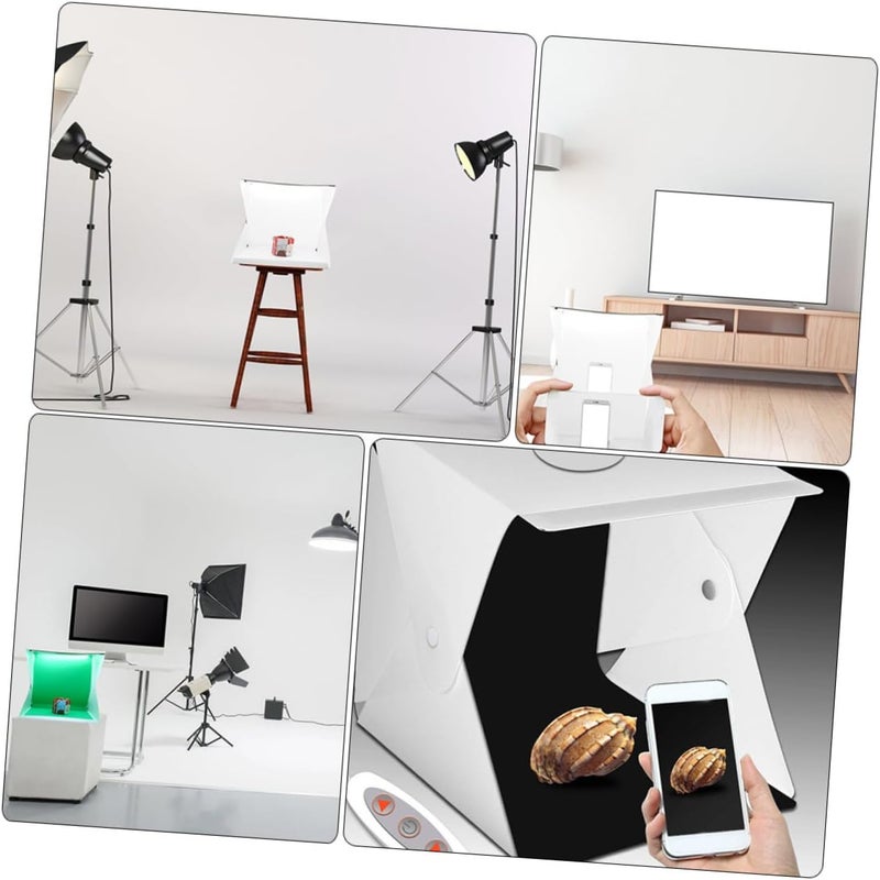 ULTECHNOVO 40cm Portable Folding Mini Photo Studio Light Box with Adjustable LED Lighting and 6 Color Backdrops for Product Photography and Small Item Shoots - Image 4